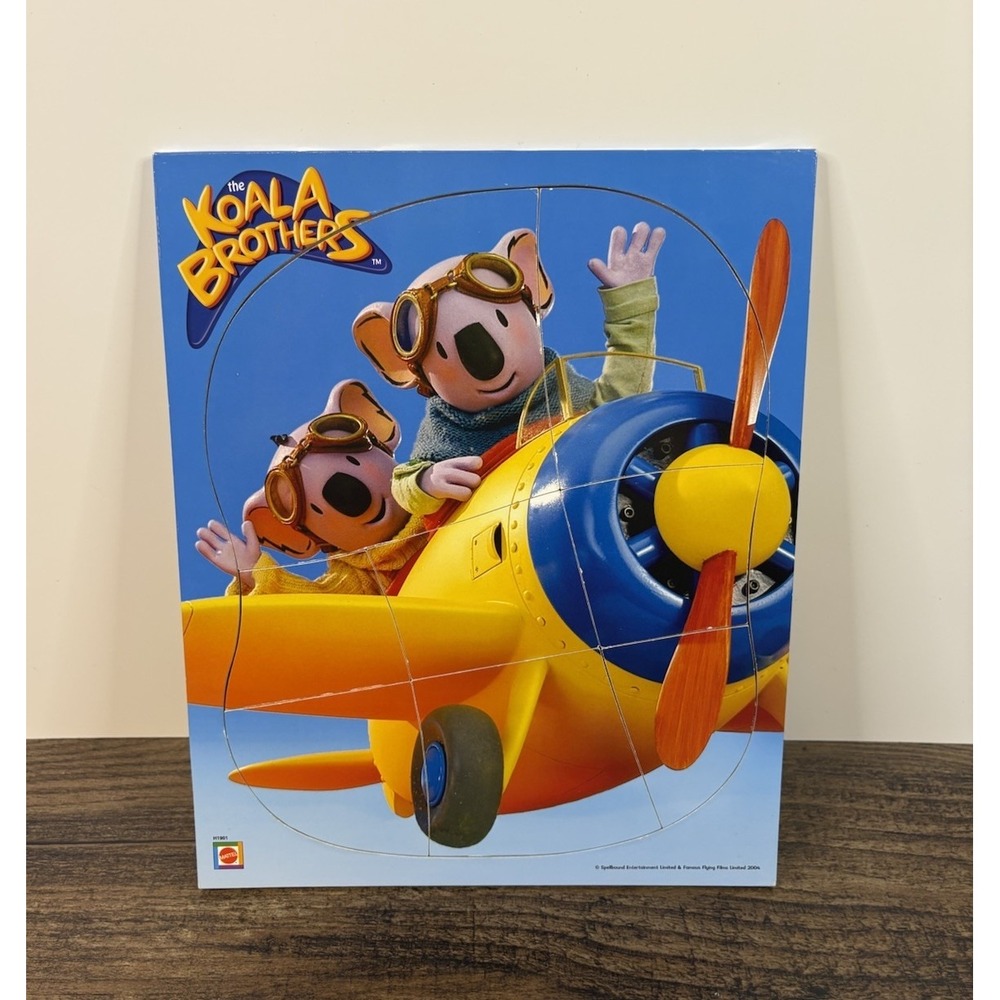 The Koala Brothers Cartoon TV Show Wooden Puzzle Mattel 2004 Airplane Flying